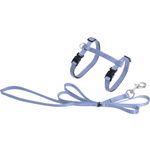 Harness with leash Ziggi Light blue