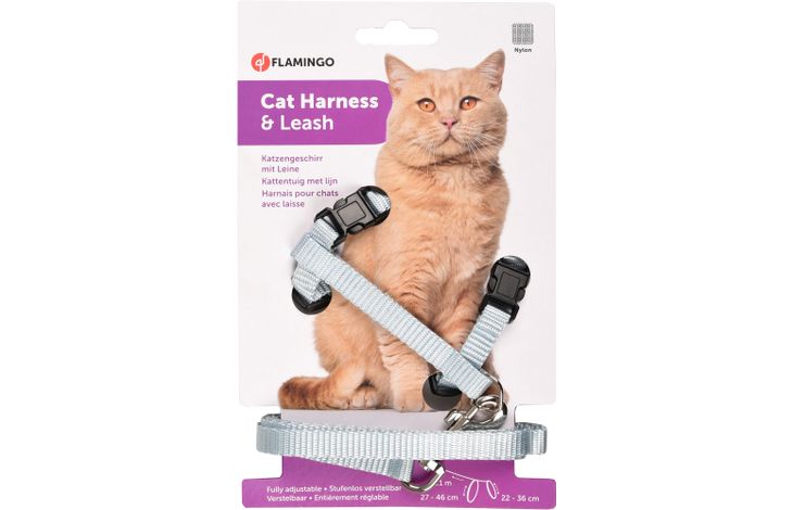 Flamingo Harness with leash Ziggi Light blue