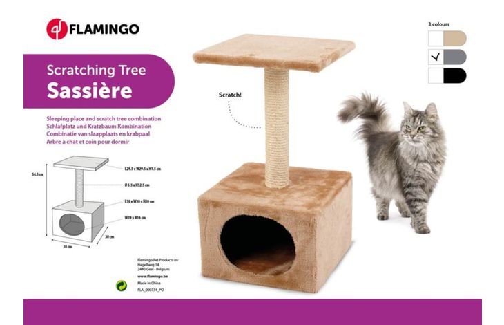 Flamingo Kratzbaum Sassière Grau