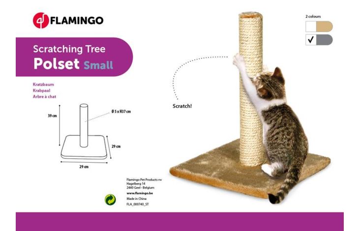 Flamingo Scratching tree  Polset Ecru & Grey