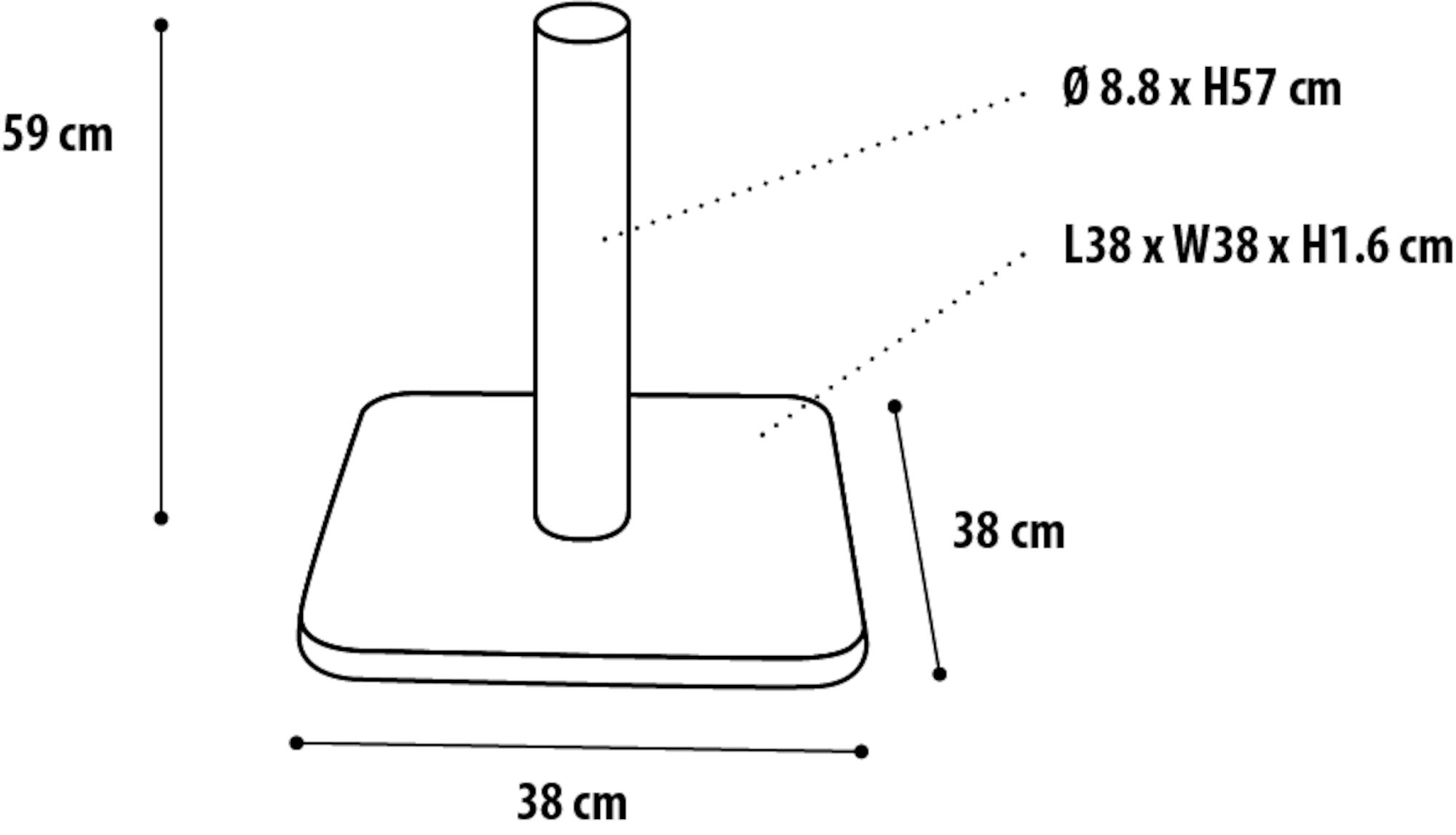 Flamingo Scratching tree  Polset Ecru & Grey