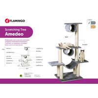 Flamingo Scratching tree  Amedeo Ecru & Grey