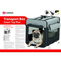 Flamingo Transportkooi Smart Top Plus Zwart & Grijs