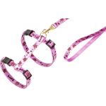 Harness with leash Ziggi Pink