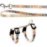 Harness with leash Kitten Topo White
