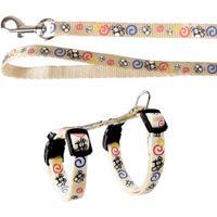 Flamingo Arnés con correa Gatito Topo Blanco