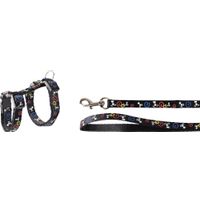 Flamingo Harness with leash Kitten Topo Black