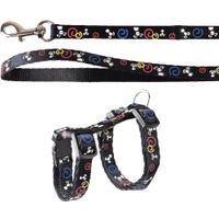 Flamingo Harness with leash Kitten Topo Black