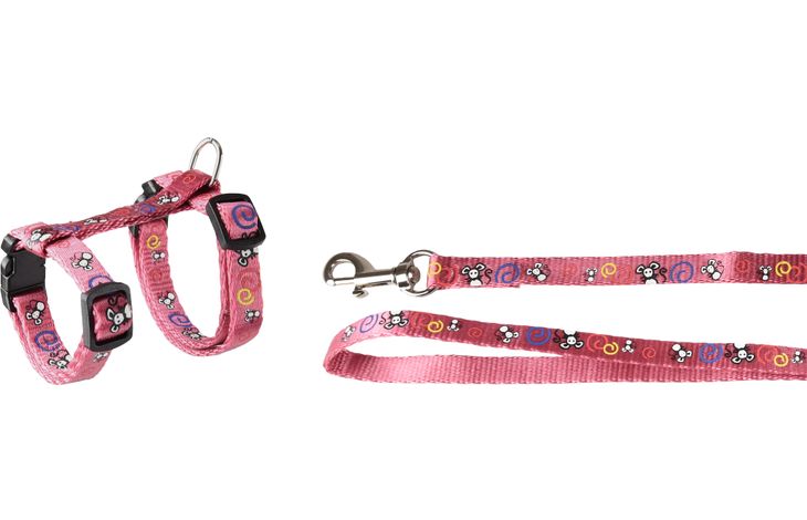 Flamingo Harness with leash Kitten Topo Pink