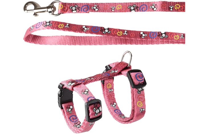 Flamingo Harness with leash Kitten Topo Pink