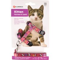 Flamingo Harness with leash Kitten Topo Pink