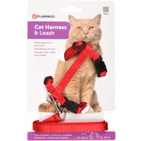 Flamingo Harness with leash Kitten Ziggi Red