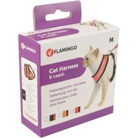 Flamingo Harness with leash Harms Black & Red