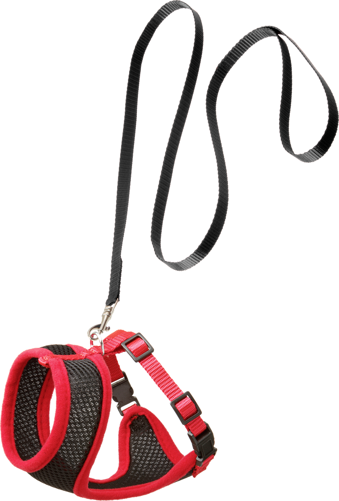 Flamingo Harness with leash Harms Black & Red
