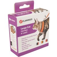 Flamingo Harness with leash Harms Black & Red