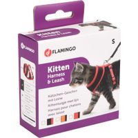 Flamingo Harness with leash Kitten Harms Orange & Black
