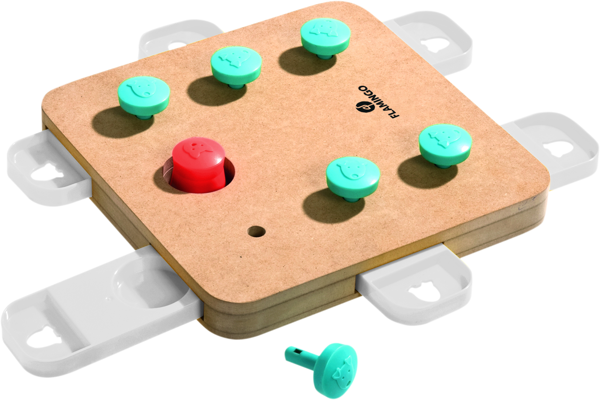 Flamingo Spielzeug Brain train Cube  Hellbraun