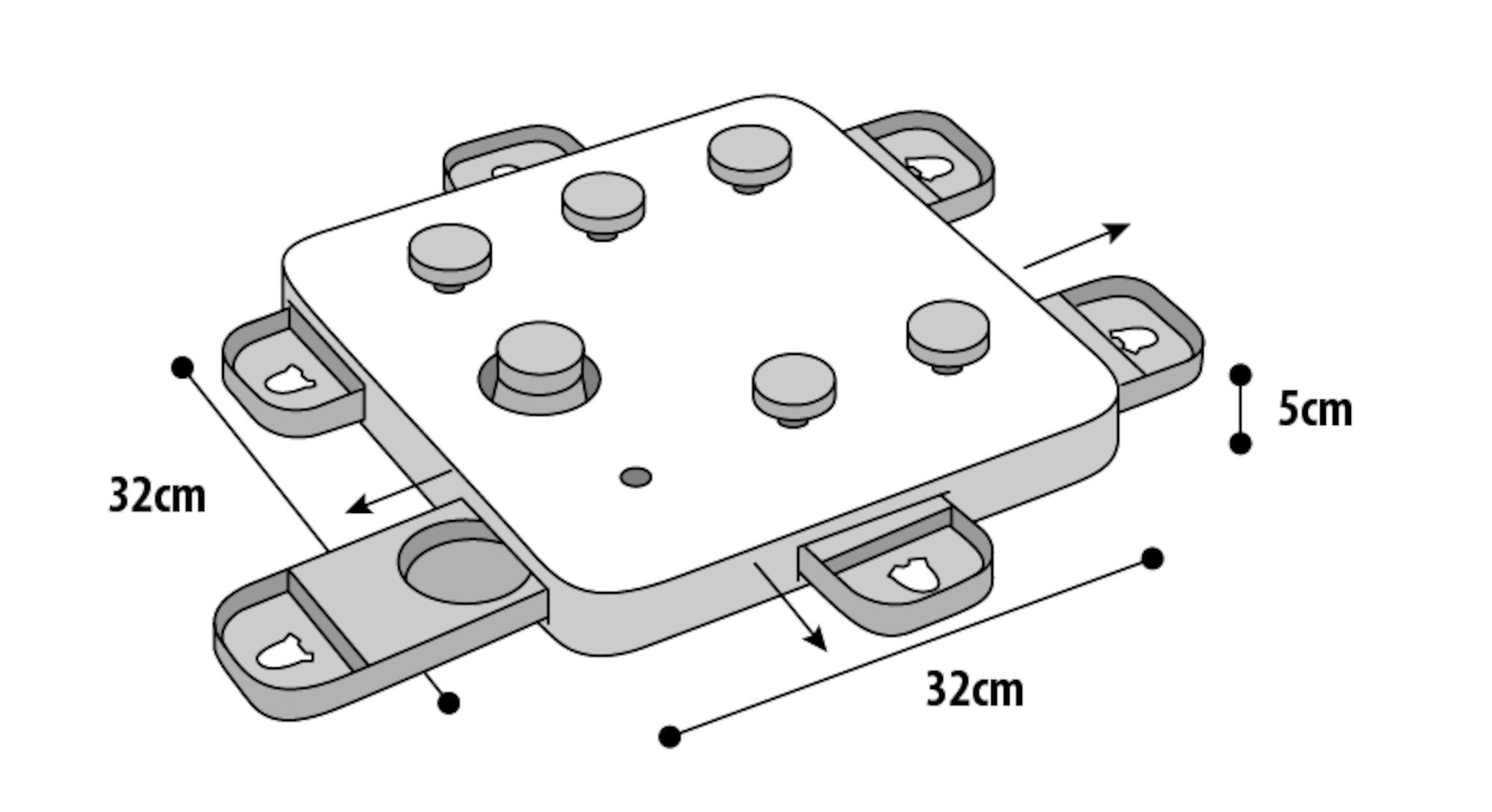 Flamingo Spielzeug Brain train Cube  Hellbraun