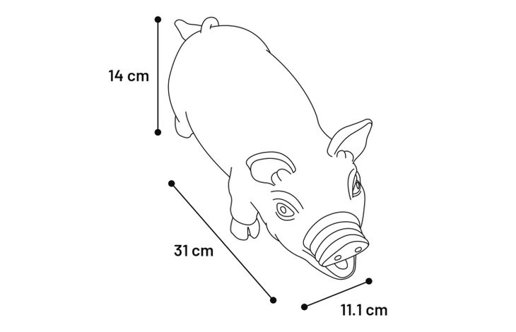 Flamingo Toy Mervyn Pig Black