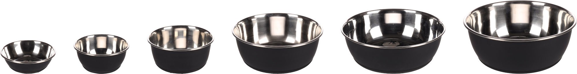 Flamingo Eet- en drinkpot Tobias Rond Zwart & Zilver