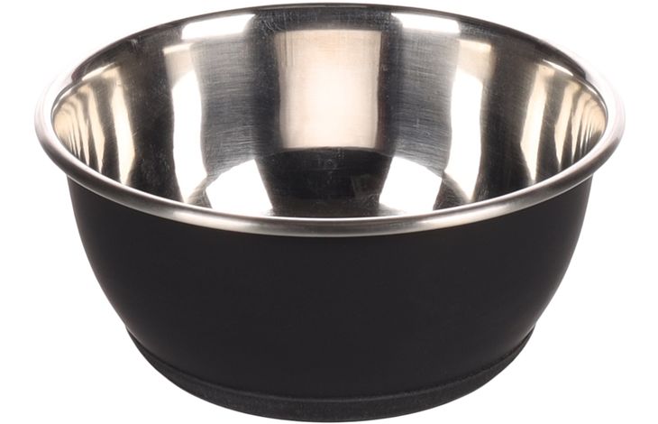 Flamingo Eet- en drinkpot Tobias Rond Zwart & Zilver