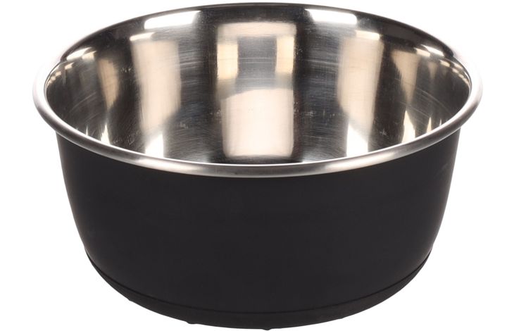 Flamingo Eet- en drinkpot Tobias Rond Zwart & Zilver