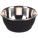 Feeding and drinking bowl Tobias Round Black & Silver