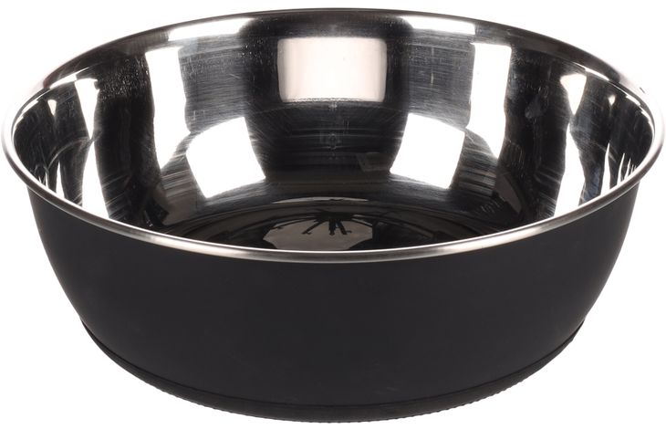 Flamingo Eet- en drinkpot Tobias Rond Zwart & Zilver