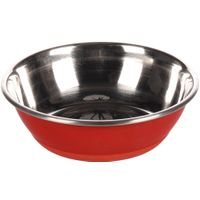 Flamingo Eet- en drinkpot Tobias Rond Rood & Zilver