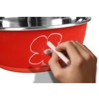 Flamingo Eet- en drinkpot Tobias Rond Rood & Zilver