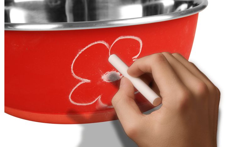 Flamingo Eet- en drinkpot Tobias Rond Rood & Zilver