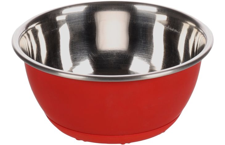 Flamingo Eet- en drinkpot Tobias Rond Rood & Zilver