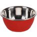 Feeding and drinking bowl Tobias Round Red & Silver