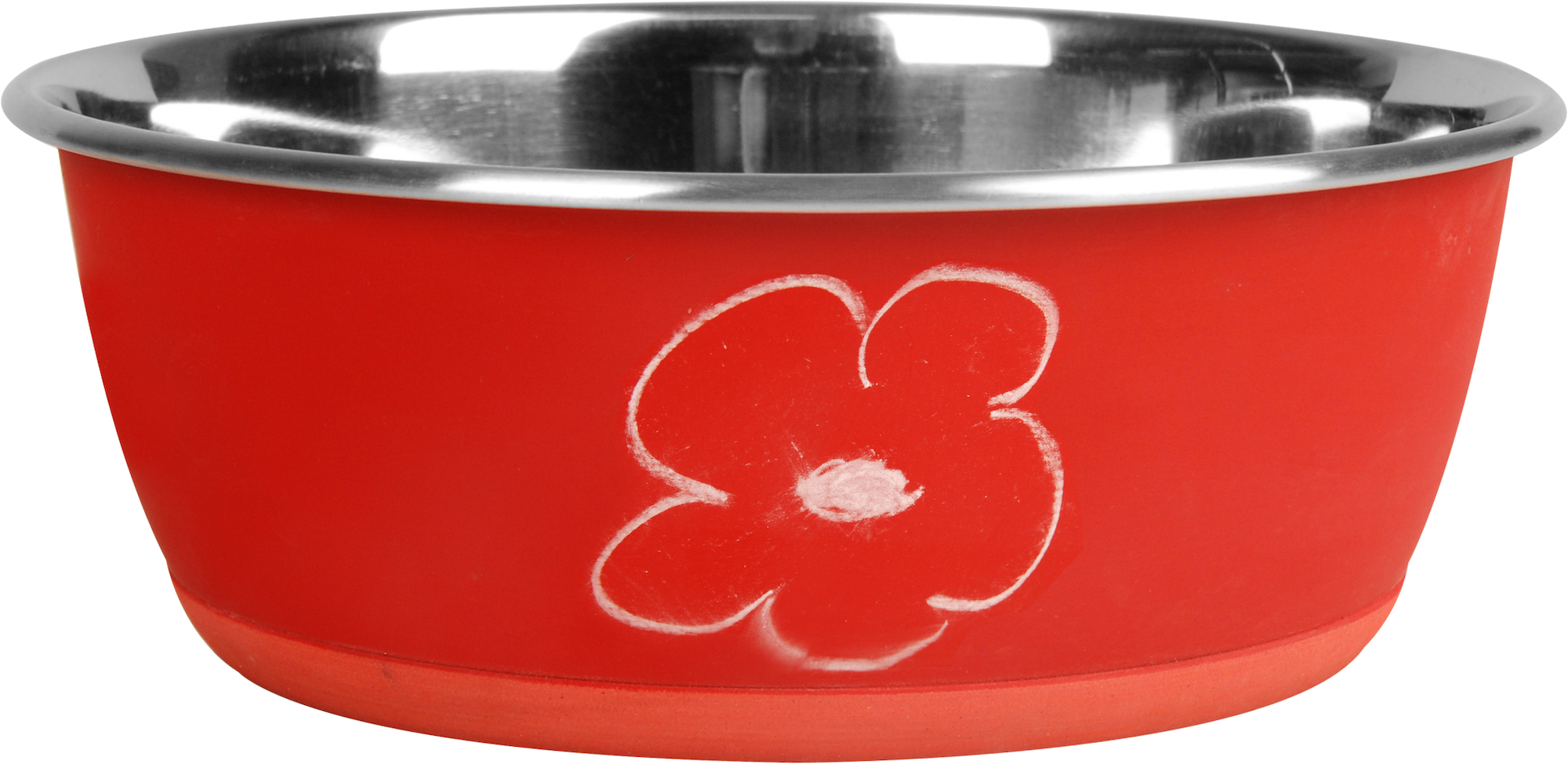 Flamingo Eet- en drinkpot Tobias Rond Rood & Zilver