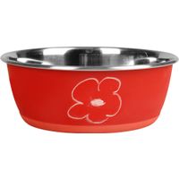 Flamingo Eet- en drinkpot Tobias Rond Rood & Zilver