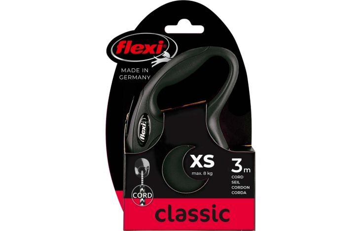 Flexi Flexi Rollijn Classic Koord Zwart