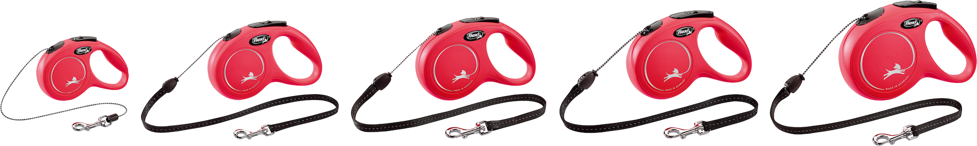 Flexi Flexi Retractable leash New Classic Cord Red