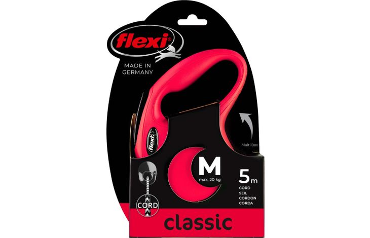 Flexi Flexi Laisse à enrouleur Classic Cordon Rouge