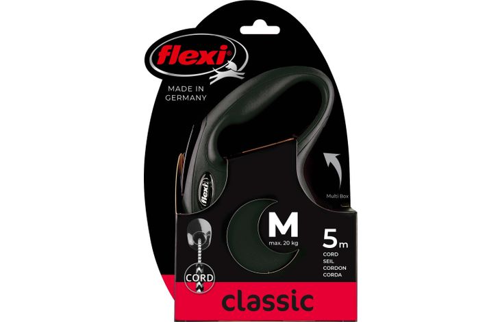 Flexi Flexi Rollijn Classic Koord Zwart