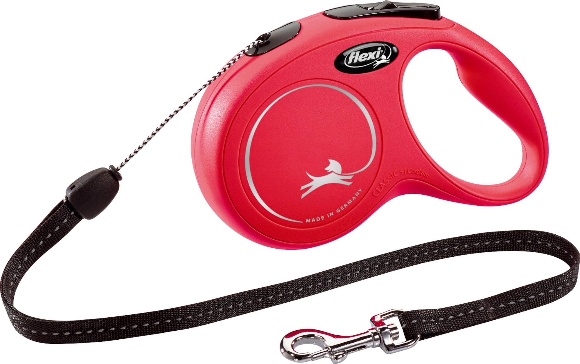 Flexi Flexi Retractable leash New Classic Cord Red