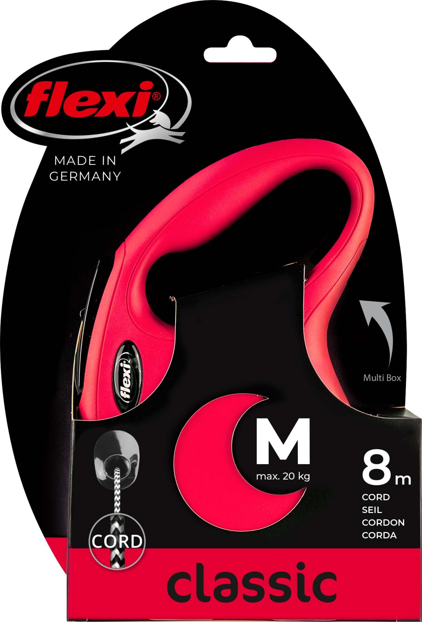 Flexi Flexi Retractable leash New Classic Cord Red
