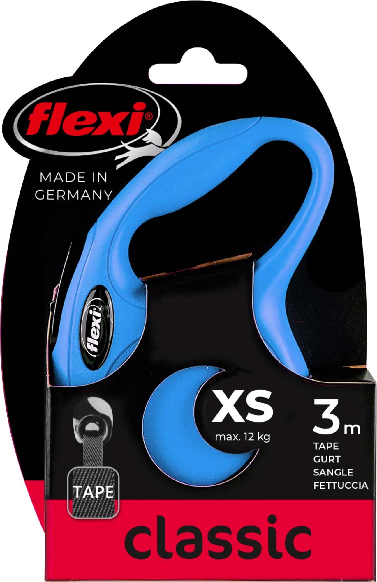 Flexi Flexi Retractable leash New Classic Tape Blue