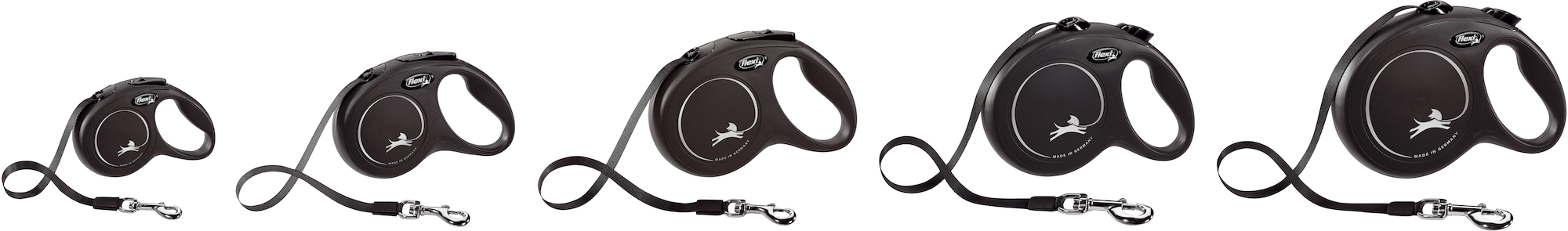 Flexi Flexi Retractable leash New Classic Tape Black