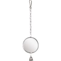 Flamingo Parakeet toy Mirror  Silver