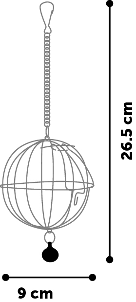 Flamingo Futterball Lem Rund Silber