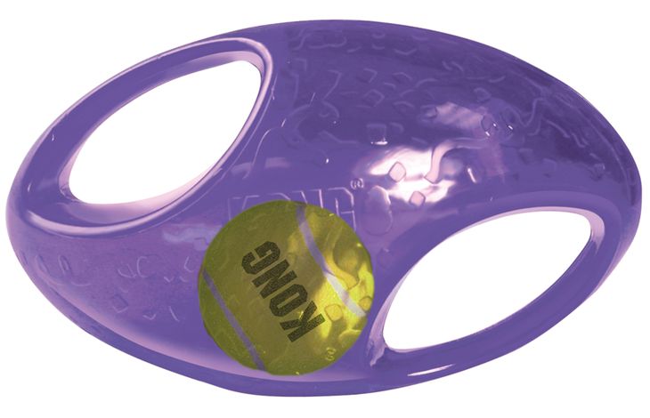 Kong® Kong® Speelgoed Jumbler Rugbybal met bal Paars