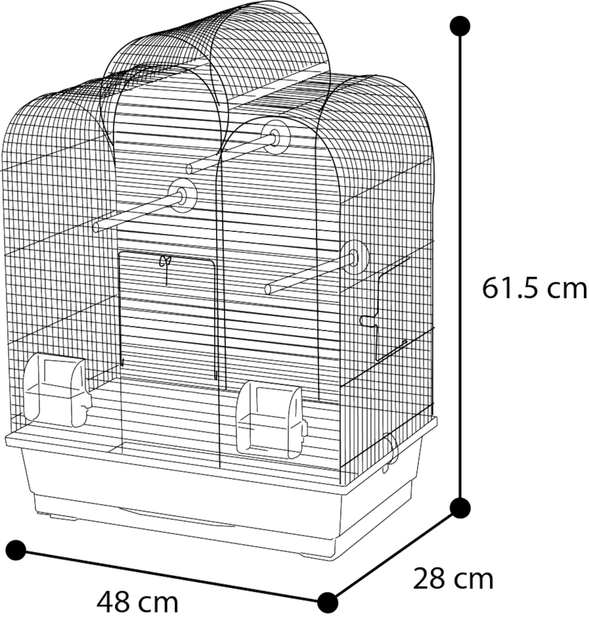 Flamingo Parakeet cage Dara White