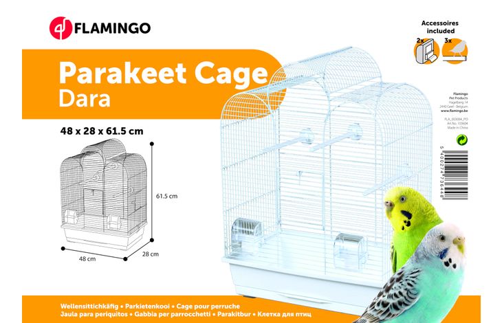 Flamingo Cage pour perruche Dara Blanc