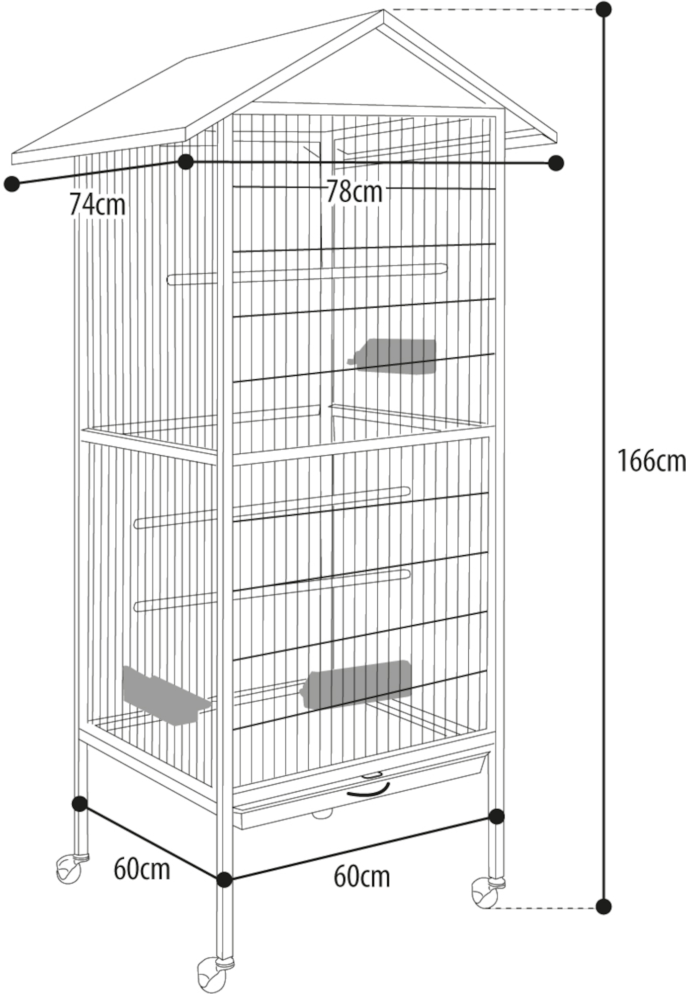 Flamingo Aviary Serengeti Black