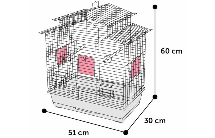 Flamingo Parakeet cage Numfor 1 Black House